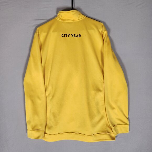 Aramark City Year Jacket Large Yellow Full Zip Fleece Zip Pockets - Picture 4 of 7
